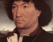 Portrait of a Man at Prayer before a Landscape - 汉斯·梅姆林